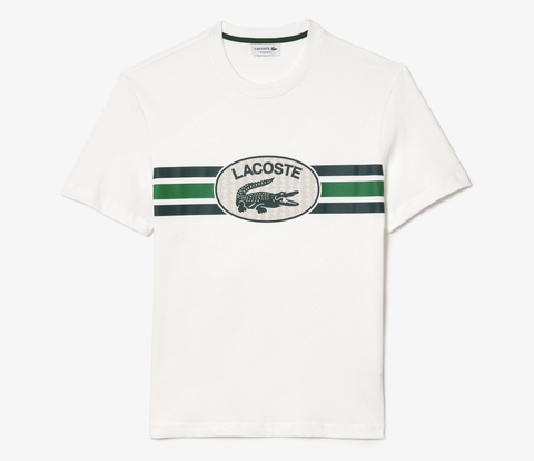 Áo Thun Lacoste Nam Họa Tiết Dáng Regular TH1415-00-70V Màu Trắng