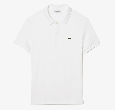 Áo Polo Lacoste Nam Cotton Vải Mịn Dáng Regular DH2050-00-001 Màu Trắng