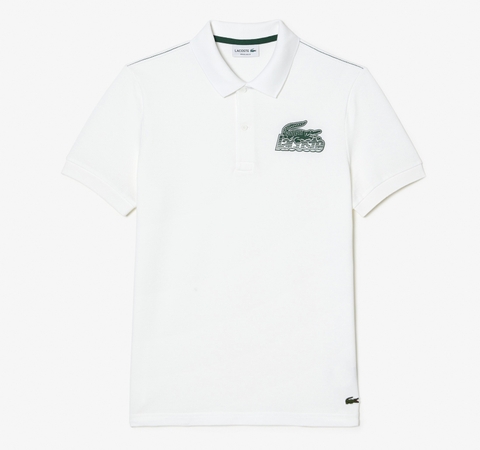 Áo Polo Lacoste Nam Logo Lớn Dáng Regular PH5076-00-001 Màu Trắng