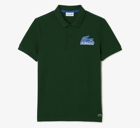 Áo Polo Lacoste Nam Logo Lớn Dáng Regular PH5076-00-132 Màu Xanh Lục