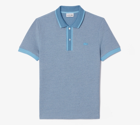 Áo Polo Lacoste Nam Viền Cổ Dáng Regular PH7359-00-IPK Màu Xanh Da Trời