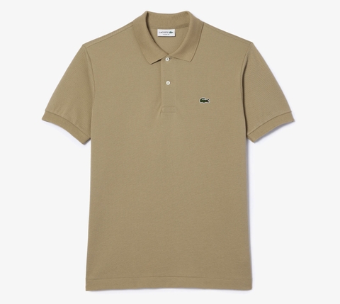 Áo Polo Lacoste Nam Trơn Dáng Classic Cổ Điển L1212-00-CB8 Màu Be
