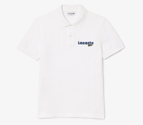 Áo Polo Lacoste Nam Washed Effect Dáng Regular PH7426-00-001 Màu Trắng