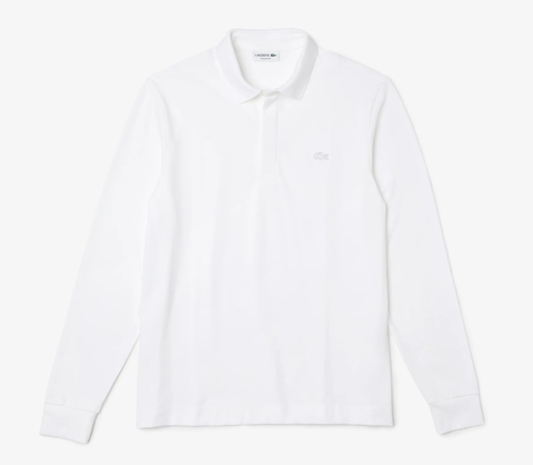 Áo Polo Lacoste Nam Dòng Paris Dài Tay Dáng Regular PH2481-00-001 Trắng