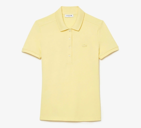Áo Polo Lacoste Nữ Dáng Ôm Slim Fit PF5462-00-107 Màu Vàng