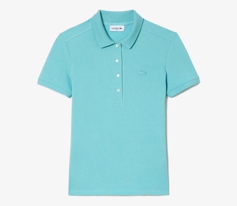 Áo Polo Lacoste Nữ Dáng Ôm Slim Fit PF5462-00-BVG Màu Xanh Mint