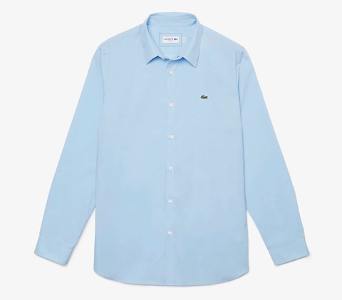 Áo Sơ Mi Lacoste Nam Dài Tay Dáng Slim Fit CH2668-00-HBP Màu Xanh