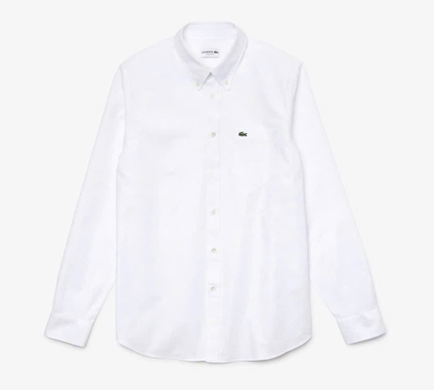 Áo Sơ Mi Lacoste Nam Dài Tay Oxford Dáng Regular CH2979-00-001 Màu Trắng