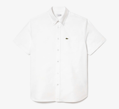 Áo Sơ Mi Lacoste Nam Oxford Dáng Regular CH1917-00-001 Màu Trắng