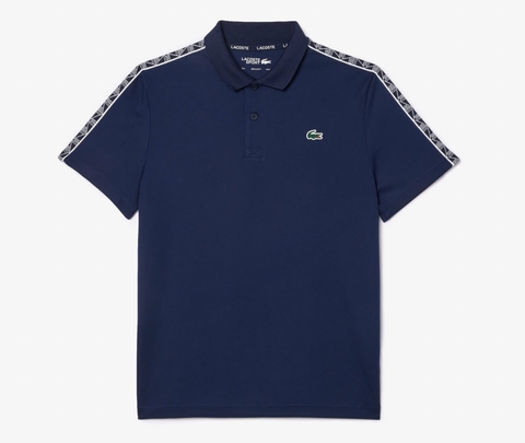 Áo Polo Tennis Thể Thao Lacoste Nam Sọc Vai DH2557-00-031 Màu Xanh Navy
