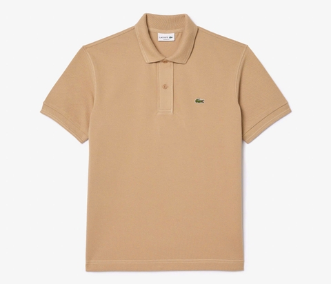 Áo Polo Lacoste Nam Phối Viền Dáng Classic Cổ Điển PH5981-00-02S Màu Be
