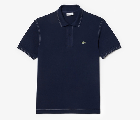 Áo Polo Lacoste Nam Phối Viền Dáng Classic Cổ Điển PH5981-00-166 Màu Xanh Navy