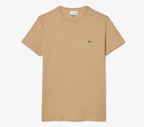 Áo Thun Lacoste Nam Dáng Regular Pima Cotton TH6709-00-02S Màu Be