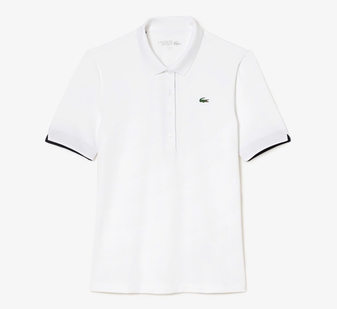 Áo Polo Golf Lacoste Nữ Dáng Ôm Slim Fit PF5179-00-522 Màu Trắng