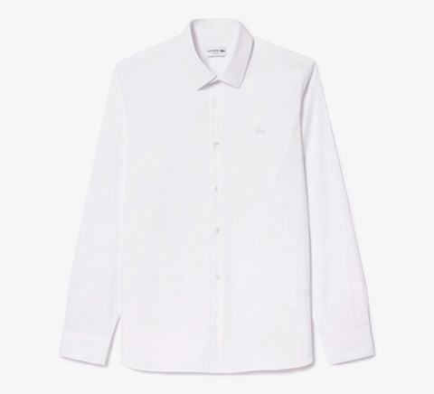 Áo Sơ Mi Lacoste Nam Dài Tay French Collar Dáng Slim Fit CH5253-00-001 Màu Trắng