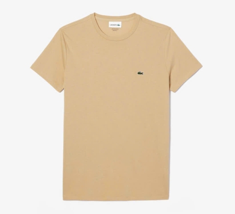 Áo Thun Lacoste Nam Dáng Regular Pima Cotton TH6709-00-IXQ Màu Be