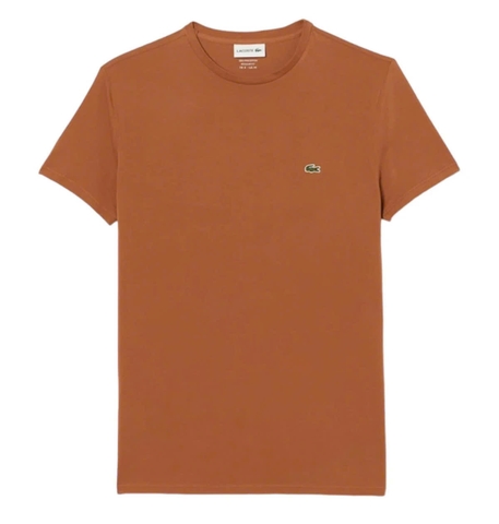 Áo Thun Lacoste Nam Dáng Regular Pima Cotton TH6709-00-LFA Màu Nâu