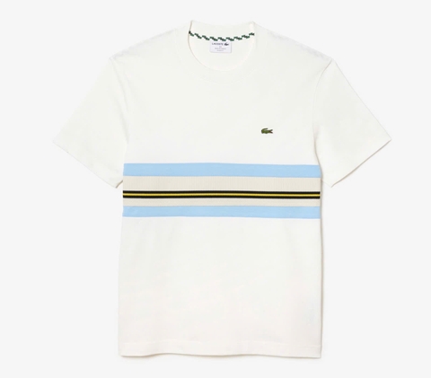 Áo Thun Lacoste Nam Made In France Dáng Regular TH1133-00-70V Màu Trắng