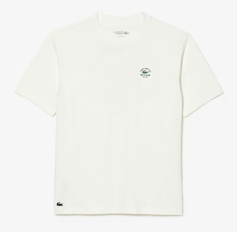 Áo Thun Lacoste Nam Golf Dáng Rộng Relaxed TH1799-00-70V Màu Trắng Kem