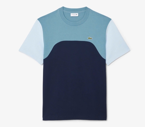 Áo Thun Lacoste Nam Dáng Classic Colorblock TH9551-00-IOM Màu Xanh Dương