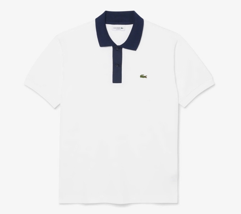 Áo Polo Lacoste Nam Cổ Phối Màu Dáng Classic PH9879-00-522 Màu Trắng
