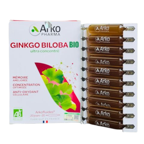 Arkopharma Nước Uống Bổ Não Ginkgo Biloba Hộp 20 Ống