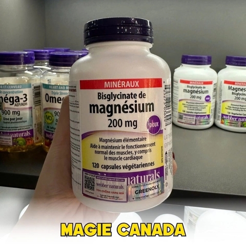 Webber Naturals Magnesium Bisglycinate 200mg: Công Dụng & Cách Dùng