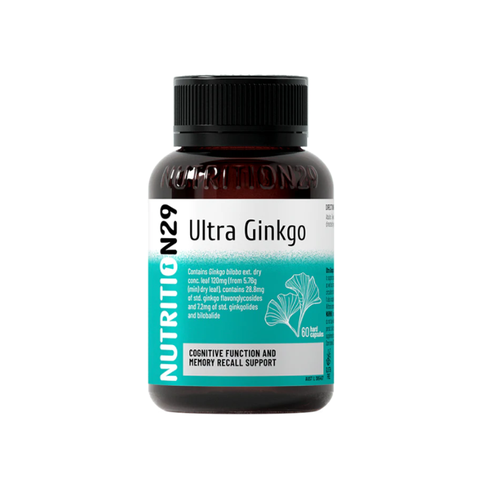 Nutrition29 Uống Hỗ Trợ Trí Nhớ Tăng Cường Lưu Thông Máu Huyết Ultra Ginkgo 60 Viên