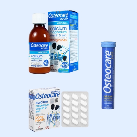 So Sánh Canxi Osteocare Dạng Nước, Viên Sủi Và Viên Nén – Nên Chọn Loại Nào?