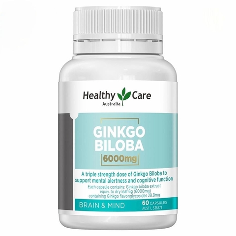 Viên Uống Bổ Não Healthy Care Ginkgo Biloba – Hỗ Trợ Tuần Hoàn Máu Não, Tăng Tập Trung