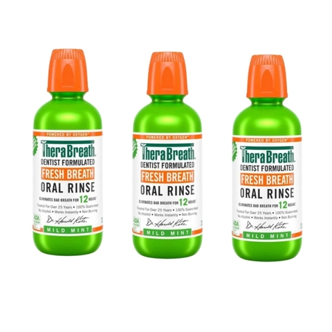 Combo 3 Chai TheraBreath Mind Mint 473ml