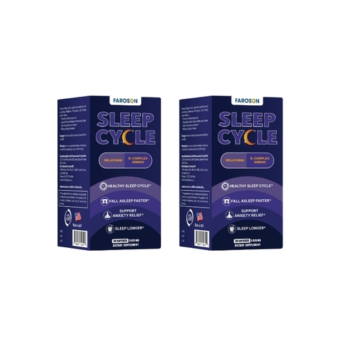 Combo 2 Hộp Faroson Viên Uống Ngủ Ngon Sleep Cycle Melatonin 3mg 30 viên