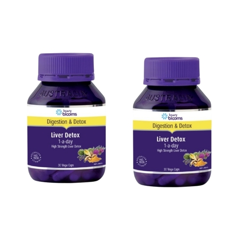 Combo 2 Hộp Henry Blooms Viên Uống Hỗ Trợ Thải Độc Gan Liver Detox 1-A-Day 30 Viên