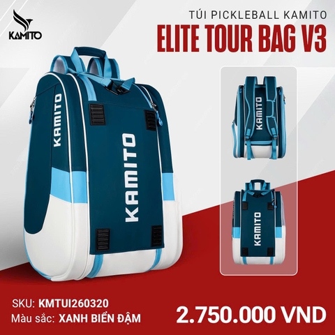 Kamito Túi Pickleball  Elite Tour Bag V3 Màu Xanh Biển Đậm