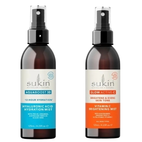 Combo Sukin Xịt Khoáng Đa Năng C & HA Bổ Sung Cấp Ẩm & Nâng Tông
