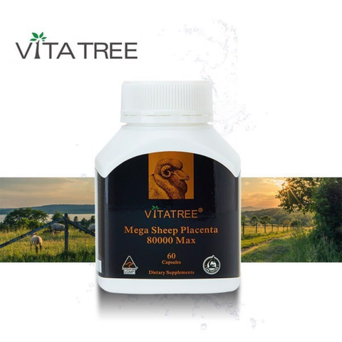 Vitatree Viên Uống Nhau Thai Cừu Mega Sheep Placenta 8000 Max 60 Viên
