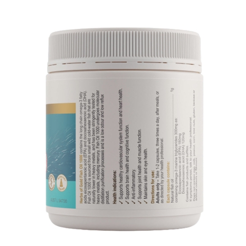 Herbs Of Gold  Viên Uống Fish Oil 1000 Dầu Cá 200 Viên