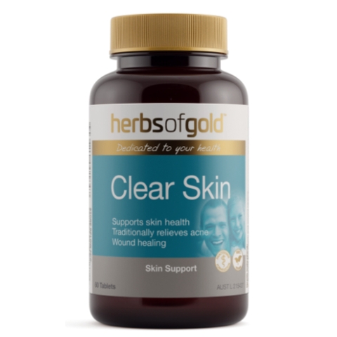 Herbs Of Gold Viên Uống Clear Skin Hỗ Trợ Thải Độc Da, Giảm Mụn 60 Viên
