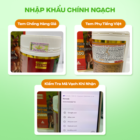 Costar Viên Uống Tăng Cường Sinh Lý Essence Of Kangaroo 20800max 100 Viên