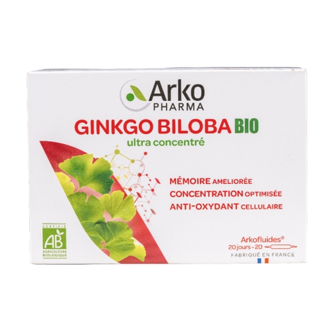Arkopharma Nước Uống Bổ Não Ginkgo Biloba Hộp 20 Ống