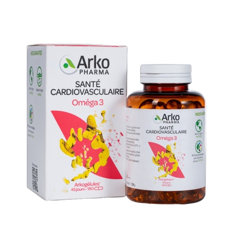 Arkopharma Viên Uống Omega 3 Arkogelules Hỗ Trợ Não Bộ Và Tim Mạch 180 Viên