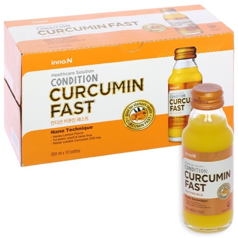 Inno.N Nước Hỗ Trợ Bảo Vệ Và Tăng Cường Chức Năng Dạ Dày Condition Curcumin Fast (hộp 10 chai)