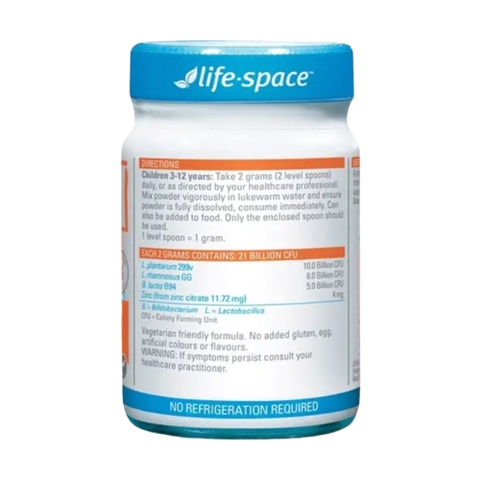 Life Space Viên Uống Bổ Sung Men Vi Sinh Cho Bé 3-12 Tuổi Years Childrens IBS Support Probiotic 60g