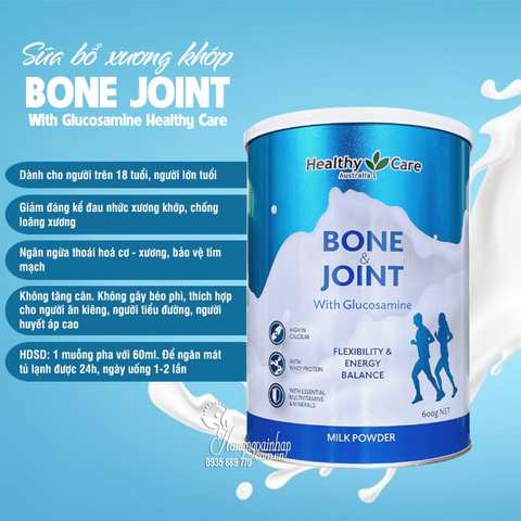 Healthy Care Sữa Uống Bổ Sung Glucosamine Giảm Đau Nhức Xương Khớp Bone & Joint