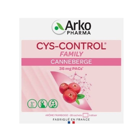 Arkopharma Bột Uống Cys-control Canneberge Hỗ Trợ Ngừa Viêm Đường Tiết Niệu Cho Cả Gia Đình 20 Gói