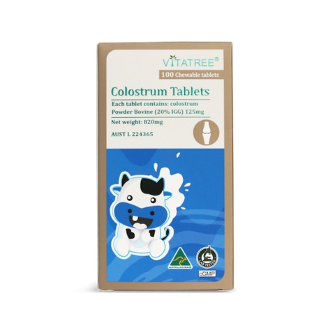 Vitatree Viên Nhai Sữa Bò Non Colostrum Tablets Hỗ Trợ Nâng Cao Sức Đề Kháng 100 Viên
