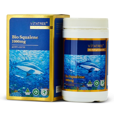 Vitatree Viên Uống Bio Oil Squalence Dầu Gan Cá Mập 1000mg 365 Viên