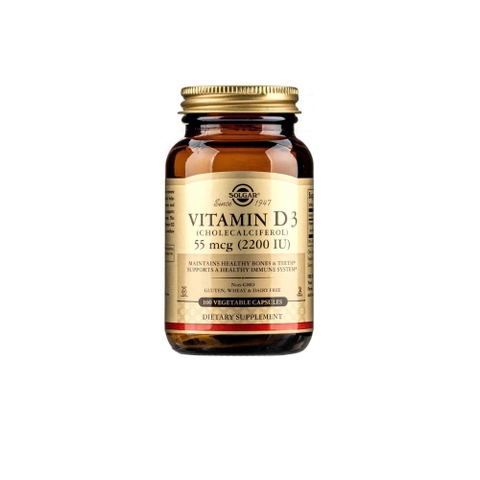 Solgar Viên Uống Bổ Sung Vitamin D3 2200 IU 100 Viên