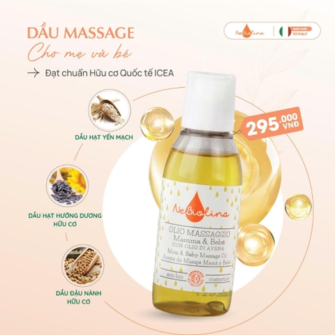 NeoBiolina Dầu Massage Yến Mạch Cho Bé Và Mẹ Trước Và Sau Khi Sinh 100ml