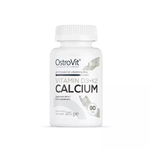 OstroVit Viên Uống Vitamin D3 + K2 + Calcium Bổ Sung Canxi, Vitamin D3 Và K2 Hộp 90 Viên